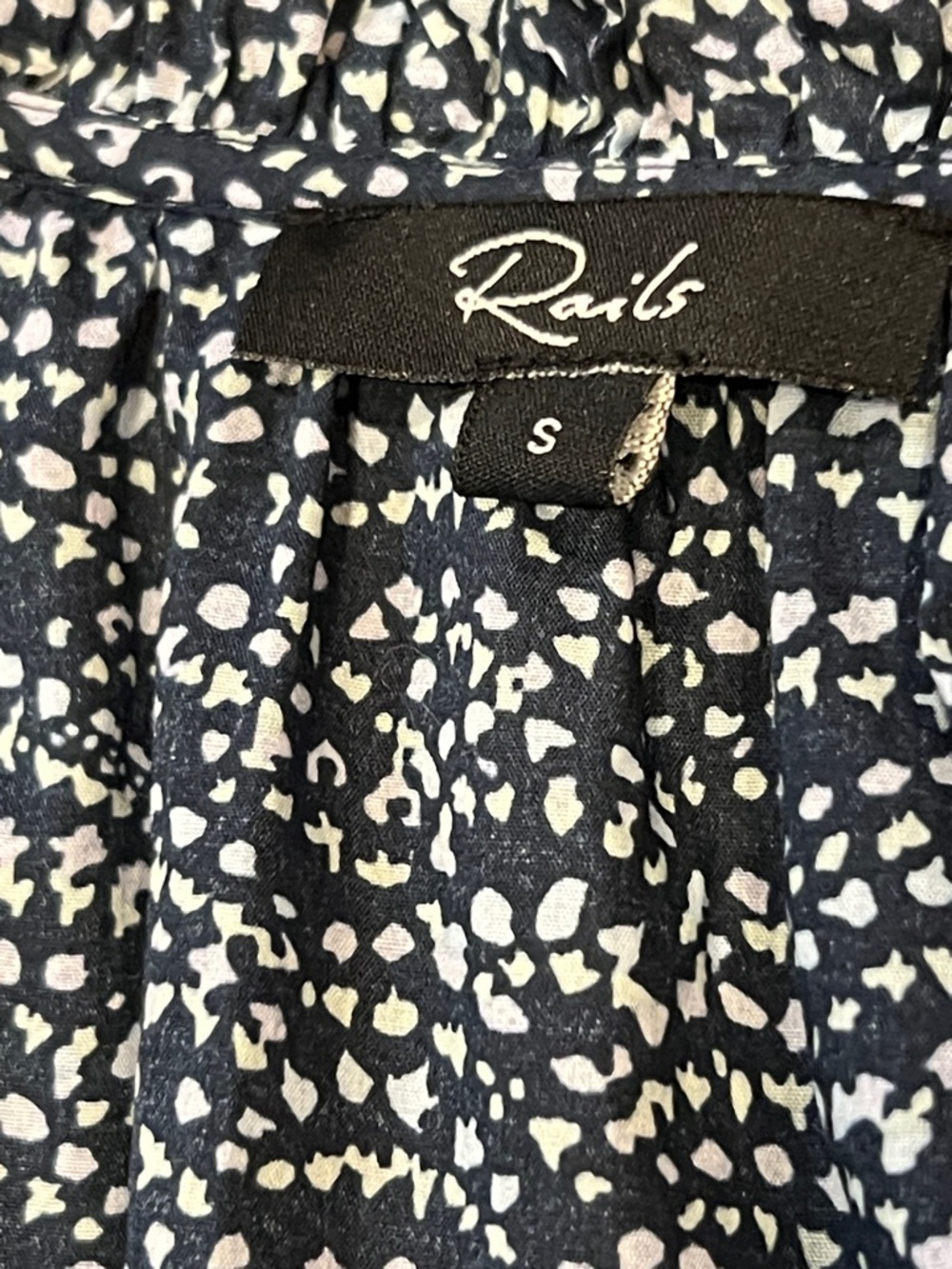 Rails Blue Tiered Midi Floral Print Amellia Costal Cowgirl Dress Sz Small Cotton - Picture 12 of 15